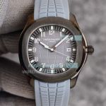 Replica Patek Philippe Aquanaut Black Watch Grey Dial Grey Rubber Strap